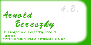 arnold bereszky business card